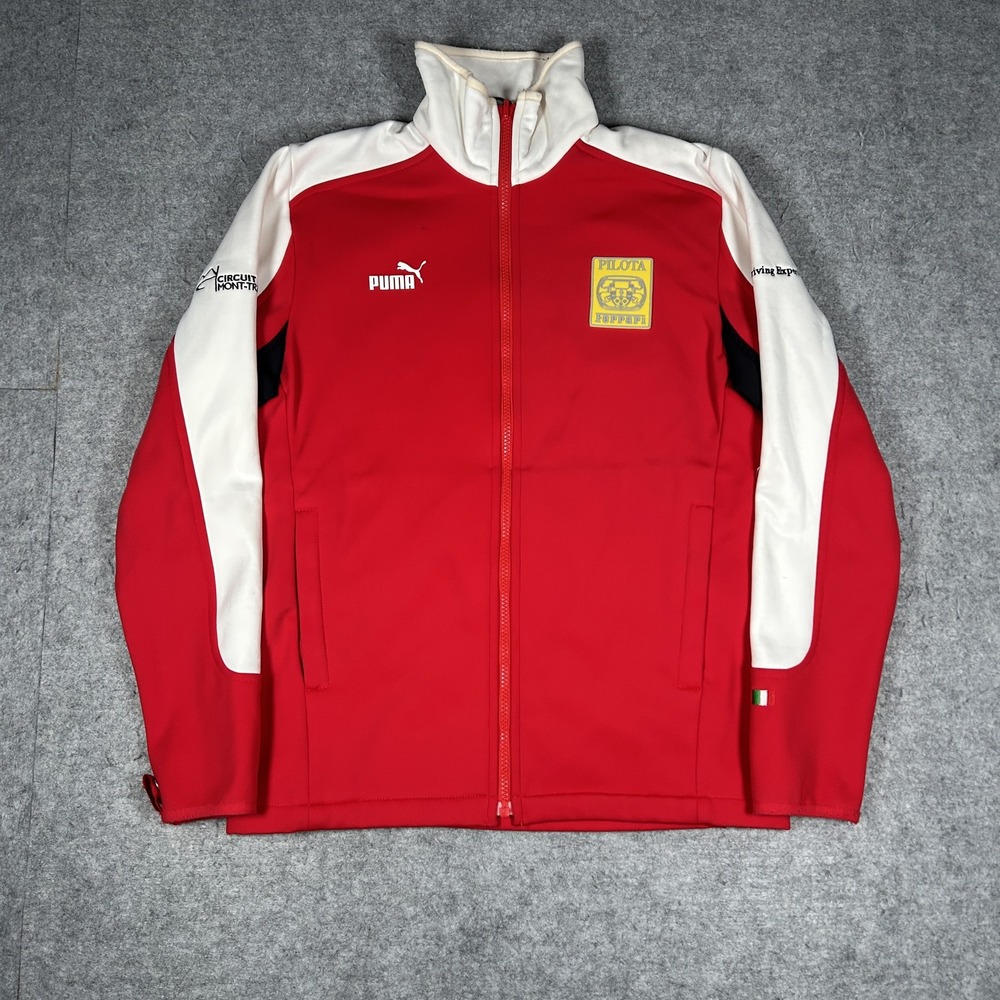 Vintage Puma Pilota Ferrari Jacket Unisex XS Red/White Y2K F1 Racing Track